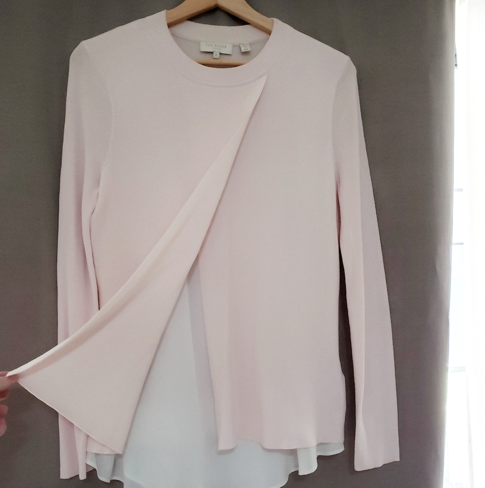 Ted Baker dressy light feminine two layer sweater